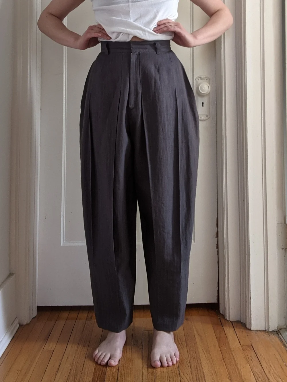Japanese Vintage Designer Barrel Trousers - Picture 3 of 10